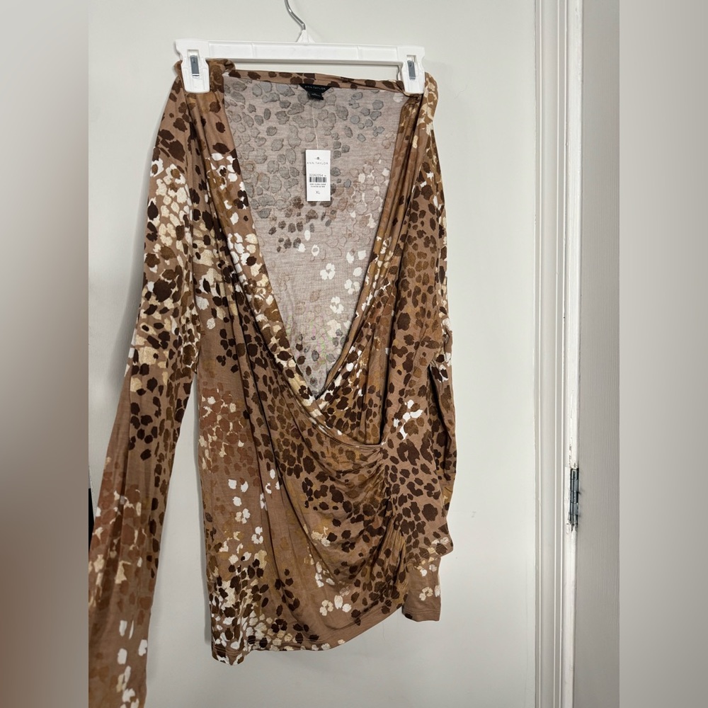 Ann Taylor Brown NWT XL Blouse
